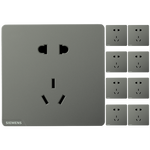 SIEMENS 西門子 皓彩系列 5UB2614-3NC01 正五孔插座 深灰銀 十只裝