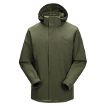 駱駝（CAMEL）沖鋒衣三合一抓絨內(nèi)膽可拆秋冬防水登山服TR341深橄欖，男S