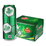 青島啤酒（TsingTao）經(jīng)典足球罐原麥汁濃度10°P大罐啤酒暢飲 500mL 12罐 新升級
