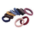 高弹力耐用无缝接毛巾圈皮筋头绳韩版不伤发发绳女简约发圈发饰 花型随机【混色10条装】