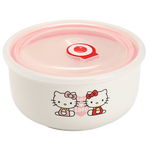 带盖泡面碗陶瓷保鲜碗 学生微波炉专用沙拉碗卡通泡面碗 保鲜碗5寸（花色随机）