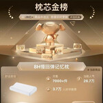 8H 三曲線零壓頸椎枕 慢回彈太空記憶棉枕頭成人款H1 白色 單個(gè)裝