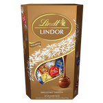 瑞士蓮（lindt）金盒精選軟心混合巧克力球600g禮盒裝零食喜糖送男女友生日禮物