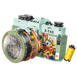 哲高 拼装积木复古单反照相机摄像机放映机玩具创意男生男孩生日礼物 【潮玩系列】老式相机455PCS