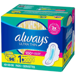 護(hù)舒寶（Always）加拿大進(jìn)口棉柔衛(wèi)生巾日用超薄干爽透氣姨媽巾230mm超值裝96片