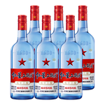紅星 二鍋頭白酒 53度 藍(lán)瓶綿柔8純糧 750mL*6瓶清香型 高度純糧 白酒