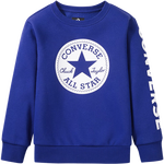 Converse匡威男童衛(wèi)衣春秋新款上衣女大童套頭打底衫加絨長袖紅色兒童衛(wèi)衣 沖浪藍(lán)-加絨 24批冬 140 /68 【建議身高128-140cm】