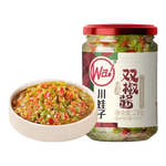川娃子調(diào)味品 蒜蓉辣椒醬 下飯菜 拌面拌飯醬 剁椒醬雙椒醬 雙椒醬230克/瓶*1瓶