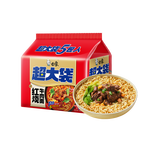 白象 方便面  超大袋紅燒牛肉面143g*5包 大面餅 泡面袋裝 五連包