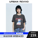 UR2025夏季新款女裝時(shí)尚趣味休閑萌寵印花短袖T恤UYL450124 中灰 XS