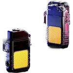 【手電打火機】防水便攜超長續航點煙器側燈手電筒戶外type-c充電 新款-雙電胡