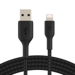 貝爾金（BELKIN）MFi認(rèn)證Lightning充電尼龍編織數(shù)據(jù)線適用于蘋果iphone14 A轉(zhuǎn)Lighting 1米黑色 編制款