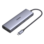 綠聯(lián)Type-C擴展塢拓展塢USB分線器HDMI/VGA網(wǎng)口轉接頭HUB讀卡通用蘋果MacBook Air華為聯(lián)想筆記本