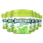 DOUBLEMINT 綠箭 薄荷糖脆皮軟心糖原薄荷味80g*6瓶 糖果零食兒童零食