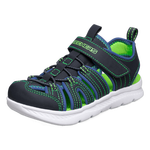 SKECHERS 斯凱奇 C-FLEX SANDAL II 男童涼鞋 400041L/NVLM 海軍藍色/檸檬色 28.5碼