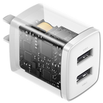 倍思雙口充電頭多口快充5V2A/1A充電器插頭USB插座 適用iPhone15/14/13華為榮耀小米手機(jī)iPad平板