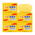 上海硫磺皂沐浴肥皂洗澡后背洗手洗臉洗發(fā)去油清潔香皂85g國貨 85g 5塊 組合裝