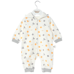 babylove嬰兒連體衣春秋季連帽哈衣爬服新生兒寶寶雙層外出服春秋裝 黃色奶酪鼠（純棉雙層） 59cm