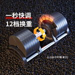 匯聚德仁（huijuderen）啞鈴可調(diào)節(jié)啞鈴男家用健身器材可拆卸啞鈴套裝NUO快調(diào)啞鈴 24KG單只 【2kg遞增】