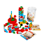 Hape polym柔性積木 創(chuàng)趣超值桶套裝 128顆粒