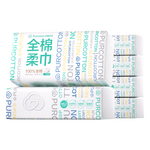 Purcotton 全棉時代 一次性洗臉巾抽紙嬰兒棉柔巾干濕兩用加厚潔面巾20*20cm 100抽/包 6包