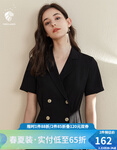 FANSILANEN 范思藍(lán)恩 女士中款連衣裙 Z90148 黑色 M