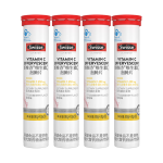 Swisse斯維詩 維生素C泡騰片 450mg維c/片 高含量vc泡騰片 藍帽認證 【清新草莓味】4g/片*20片*4管