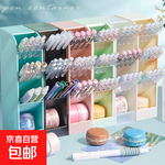 學(xué)生大容量新四格斜插筆筒多功能桌面整理收納盒家用宿舍必備筆盒 四格文具盒【4個(gè)裝】隨機(jī)色