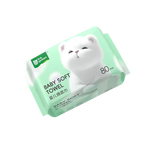 雨森宝宝绵柔巾洗脸巾一次性婴儿干湿两用洁面巾加珍珠纹 80张*2【2包】