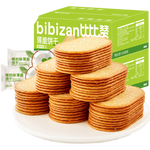 比比赞椰奶薄脆饼干休闲零食早餐代餐整箱 椰奶味300g*1