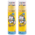 truecolor 真彩 E036 六角桿彩色鉛筆 24色 2桶裝