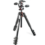 Manfrotto 曼富圖 MK190XPRO4-3W 190系列鋁合金四節(jié)三腳架三維云臺套裝配XPRO三維云臺 90°中軸橫置系統(tǒng)