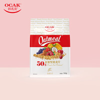 欧扎克 麦片营养早餐燕麦片即食代餐食品速食水果坚果酸奶果粒零食冲饮谷物可干吃经典750g 50%水果坚果750g