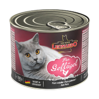 LEONARDO德国进口小李子猫罐头200g 无谷猫主食罐头猫零食猫湿粮 经典家禽200g*10