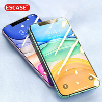 ESCASE 苹果11/XR钢化膜 iphone11/XR手机钢化膜 高清无白边非全屏覆盖手机玻璃前贴膜