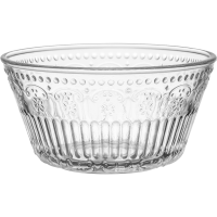 乐唯诗（NERVISHI） 乐唯诗欧式复古浮雕玻璃碗网红水果沙拉碗牛奶杯早餐碗 浮雕玻璃碗【420ml*1】