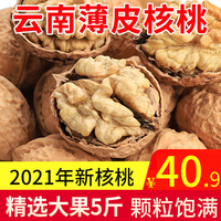 千柏云南薄皮核桃5斤老树核桃散装坚果 丑核桃仁手剥非新疆纸皮核桃 孕妇干果休闲零食原味生核桃年货礼盒 薄皮核桃5斤(大果/壳薄易剥)