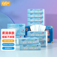 可心柔(COROU)V9婴儿柔纸巾抽纸保湿纸宝宝餐巾纸3层100抽12包云柔巾乳霜纸