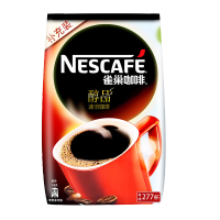 雀巢咖啡（Nescafe）速溶咖啡 醇品袋装500g 可冲277杯 无蔗糖黑咖啡粉 冲调饮品