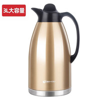 天喜(TIANXI)保温壶3L大容量保温杯 家用保温瓶热水瓶不锈钢暖壶暖瓶开水壶 香槟金