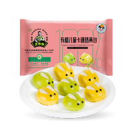 九洲丰园有机儿童小兔奶黄包210g（6个）儿童卡通包子宝宝早餐食品面点