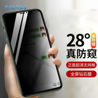 Smorss【贴坏包赔】苹果XR/11防窥钢化膜 iPhone11/iPhone XR 通用全屏覆盖手机膜 耐刮防窥玻璃贴膜