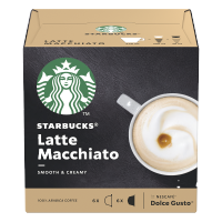 星巴克（Starbucks）多趣酷思胶囊咖啡12粒装冷萃NDG冰美式大杯卡布奇诺拿铁焦糖 拿铁玛奇朵-129g/盒