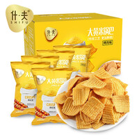 什夫 大黄米锅巴烤肉味208g锅巴办公室零食 粗粮锅巴 网红小吃怀旧食品薯片饼干踏青春游小吃独立包装