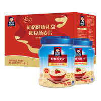 桂格（QUAKER）即食燕麦片加量装营养品1kg*2 罐装礼盒 无额外添加蔗糖