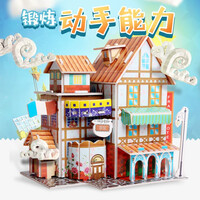 馨语良品 益智拼图立体3d模型男女孩手工diy房子宝宝益智玩具拼装智力成年 2套装【款式随机】