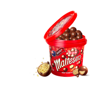 麦提莎（Maltesers）麦芽脆心牛奶巧克力桶装520g 春游露营儿童下午茶小零食糖果礼物