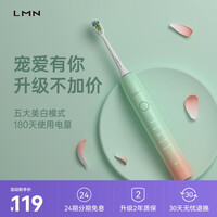 【教师节礼物】德国LMN电动牙刷声波震动全自动充电式美白成人学生党女生情侣套装 樱语粉(4支刷头)
