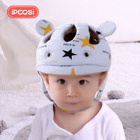 ipoosi 婴儿防摔帽宝宝护头防摔帽儿童学步学走路防磕碰头盔婴幼儿防撞头神器防摔枕冬季头部保护垫 洛克蓝