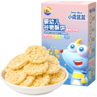小鹿蓝蓝 婴幼儿谷物酥饼宝宝小饼干零食儿童饼干零食6个月+香橙牛奶味50g